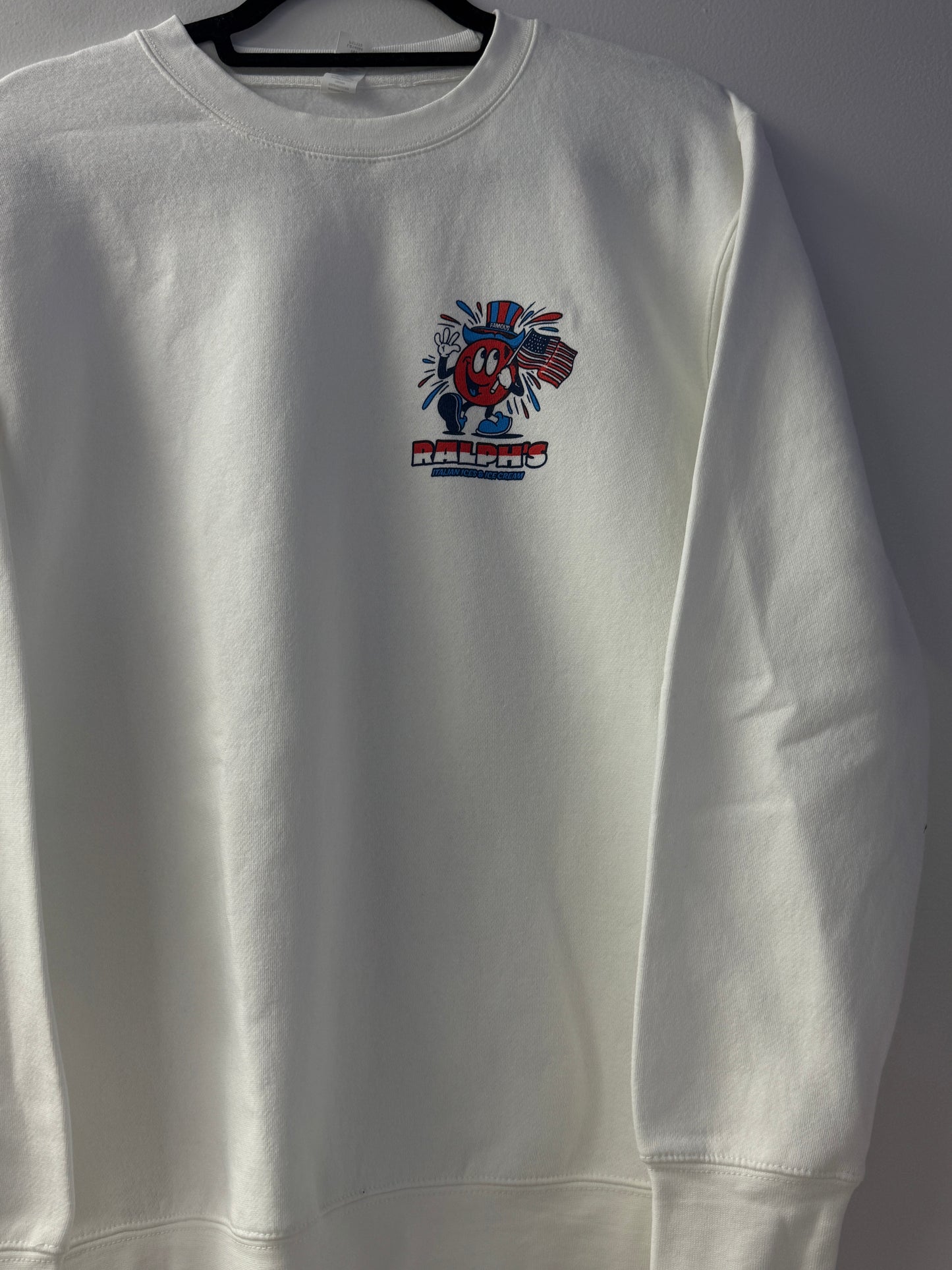 White Patriotic Crew Sweatshirt
