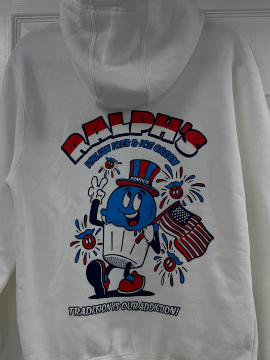 White Patriotic Hoodie